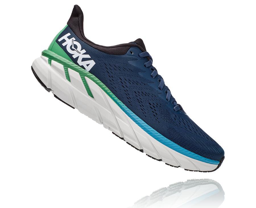 Chaussure Running Hoka One One Clifton 7 Homme - Bleu Marine - KUJ-490362